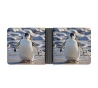 AQRJLPM Cute Penguin Wallet with Money Clip Leather Bifold Wallet Slim Credit Card Holder Gift for Men