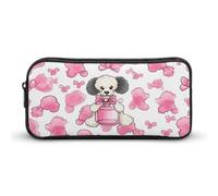 AQRJLPM Cute Poodle Pencil Pouch Big Capacity Simple Marker Pouch Portable Aesthetic Zipper Pencil Case