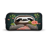AQRJLPM Cute Sloth Pencil Pouch Big Capacity Simple Marker Pouch Portable Aesthetic Zipper Pencil Case
