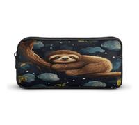 AQRJLPM Cute Sloths Sleeping Pencil Pouch Big Capacity Simple Marker Pouch Portable Aesthetic Zipper Pencil Case
