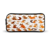 AQRJLPM Cute Squirrels Pencil Pouch Big Capacity Simple Marker Pouch Portable Aesthetic Zipper Pencil Case