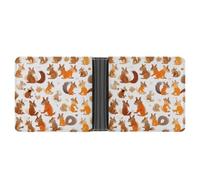 AQRJLPM Cute Squirrels Wallet with Money Clip Leather Bifold Wallet Slim Credit Card Holder Gift for Men
