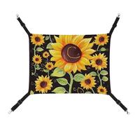 AQRJLPM Cute Sunflower Pet Hammock with Adjustable Straps and Metal Hooks Hanging Bed Soft Breathable Sleeping Hammock for Cats,Puppy,Rabbits,Small Animals