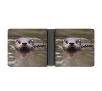 AQRJLPM Cute Water Tower Wallet with Money Clip Leather Bifold Wallet Slim Credit Card Holder Gift for Men