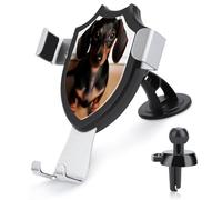 AQRJLPM Cute Wiener Sausage Dog Phone Holder Car Hands-Free Mount Holders for Dashboard Windshield Vent Metal Hook Clip Cell Phone Mount for All Smartphones & Car Models