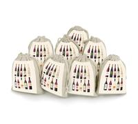 AQRJLPM Cute Wines Bottle Drawstring Pouches Reusable Burlap Soft Sachet Bag Multipurpose Cotton Small Jewelry Pouch for Party Wedding Storage Home Supplies (8 Pcs)