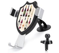 AQRJLPM Cute Wines Bottle Phone Holder Car Hands-Free Mount Holders for Dashboard Windshield Vent Metal Hook Clip Cell Phone Mount for All Smartphones & Car Models
