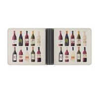 AQRJLPM Cute Wines Bottle Wallet with Money Clip Leather Bifold Wallet Slim Credit Card Holder Gift for Men