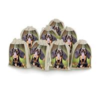 AQRJLPM Dachshund Weiner Pet Dogs Drawstring Pouches Reusable Burlap Soft Sachet Bag Multipurpose Cotton Small Jewelry Pouch for Party Wedding Storage Home Supplies (8 Pcs)
