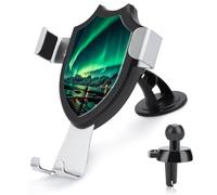 AQRJLPM Dark Northern Lights Phone Holder Car Hands-Free Mount Holders for Dashboard Windshield Vent Metal Hook Clip Cell Phone Mount for All Smartphones & Car Models