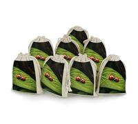 AQRJLPM Deer Hunting Season Drawstring Pouches Reusable Burlap Soft Sachet Bag Multipurpose Cotton Small Jewelry Pouch for Party Wedding Storage Home Supplies (8 Pcs)