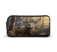 AQRJLPM Deer Hunting Season Pencil Pouch Big Capacity Simple Marker Pouch Portable Aesthetic Zipper Pencil Case