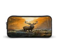 AQRJLPM Deer in The Grass Pencil Pouch Big Capacity Simple Marker Pouch Portable Aesthetic Zipper Pencil Case