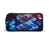 AQRJLPM DNA Genetic Helix Pencil Pouch Big Capacity Simple Marker Pouch Portable Aesthetic Zipper Pencil Case