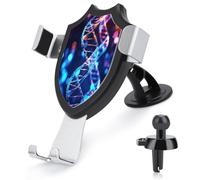 AQRJLPM DNA Genetic Helix Phone Holder Car Hands-Free Mount Holders for Dashboard Windshield Vent Metal Hook Clip Cell Phone Mount for All Smartphones & Car Models