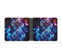 AQRJLPM DNA Genetic Helix Wallet with Money Clip Leather Bifold Wallet Slim Credit Card Holder Gift for Men