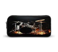 AQRJLPM Drummer Pencil Pouch Big Capacity Simple Marker Pouch Portable Aesthetic Zipper Pencil Case