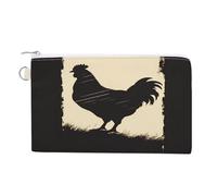 AQRJLPM Farmhouse Chicken Wallet Canvas Slim Lightweight Wallets Durable Zippered Card Holder for Men Women