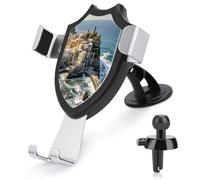 AQRJLPM Fishing Village Phone Holder Car Hands-Free Mount Holders for Dashboard Windshield Vent Metal Hook Clip Cell Phone Mount for All Smartphones & Car Models