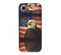 AQRJLPM Flag and Eagle Phone Case for Phone 17, TPU Anti-Yellowing Scratch Resistant, Slim Shockproof Cover with Precise Cutouts, Supports Wireless Charging Phone Case for Phone 17