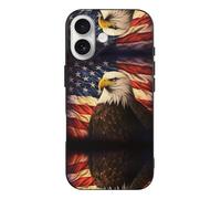 AQRJLPM Flag and Eagle Phone Case for Phone 17, TPU Anti-Yellowing Scratch Resistant, Slim Shockproof Cover with Precise Cutouts, Supports Wireless Charging Phone Case for Phone 17
