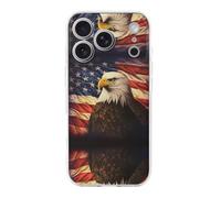 AQRJLPM Flag and Eagle Phone Case for Phone 17, TPU Anti-Yellowing Scratch Resistant, Slim Shockproof Cover with Precise Cutouts, Supports Wireless Charging Phone Case for Phone 17