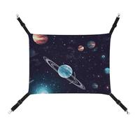 AQRJLPM Galaxy Decor Pet Hammock with Adjustable Straps and Metal Hooks Hanging Bed Soft Breathable Sleeping Hammock for Cats,Puppy,Rabbits,Small Animals
