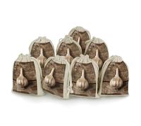 AQRJLPM Garlic Cloves Photos Drawstring Pouches Reusable Burlap Soft Sachet Bag Multipurpose Cotton Small Jewelry Pouch for Party Wedding Storage Home Supplies (8 Pcs)