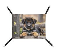 AQRJLPM German Shepherd Puppy Pet Hammock with Adjustable Straps and Metal Hooks Hanging Bed Soft Breathable Sleeping Hammock for Cats,Puppy,Rabbits,Small Animals
