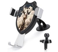 AQRJLPM Giraffe in The Clouds Phone Holder Car Hands-Free Mount Holders for Dashboard Windshield Vent Metal Hook Clip Cell Phone Mount for All Smartphones & Car Models