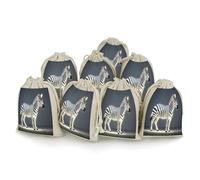 AQRJLPM Glowing Zebra Drawstring Pouches Reusable Burlap Soft Sachet Bag Multipurpose Cotton Small Jewelry Pouch for Party Wedding Storage Home Supplies (8 Pcs)