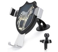 AQRJLPM Glowing Zebra Phone Holder Car Hands-Free Mount Holders for Dashboard Windshield Vent Metal Hook Clip Cell Phone Mount for All Smartphones & Car Models