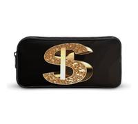 AQRJLPM Gold Dollar Sign Pencil Pouch Big Capacity Simple Marker Pouch Portable Aesthetic Zipper Pencil Case