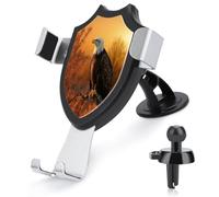 AQRJLPM Golden Sunset Bald Eagle Phone Holder Car Hands-Free Mount Holders for Dashboard Windshield Vent Metal Hook Clip Cell Phone Mount for All Smartphones & Car Models