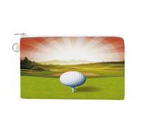 AQRJLPM Golf Sport Wallet Canvas Slim Lightweight Wallets Durable Zippered Card Holder for Men Women