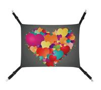 AQRJLPM Graphics Love HeartsGraphics Love Hearts Pet Hammock with Adjustable Straps and Metal Hooks Hanging Bed Soft Breathable Sleeping Hammock for Cats,Puppy,Rabbits,Small Animals