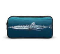 AQRJLPM Great White Shark Pencil Pouch Big Capacity Simple Marker Pouch Portable Aesthetic Zipper Pencil Case
