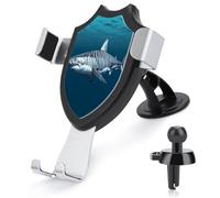 AQRJLPM Great White Shark Phone Holder Car Hands-Free Mount Holders for Dashboard Windshield Vent Metal Hook Clip Cell Phone Mount for All Smartphones & Car Models