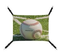 AQRJLPM Green Baseball Field Backdrop Pet Hammock with Adjustable Straps and Metal Hooks Hanging Bed Soft Breathable Sleeping Hammock for Cats,Puppy,Rabbits,Small Animals