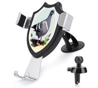 AQRJLPM Grey Pigeon Print Phone Holder Car Hands-Free Mount Holders for Dashboard Windshield Vent Metal Hook Clip Cell Phone Mount for All Smartphones & Car Models