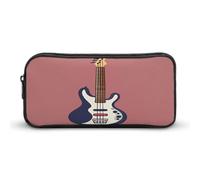 AQRJLPM Guitar Bass Music Musical Instruments Pencil Pouch Big Capacity Simple Marker Pouch Portable Aesthetic Zipper Pencil Case