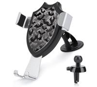 AQRJLPM Halloween Bats Grey Phone Holder Car Hands-Free Mount Holders for Dashboard Windshield Vent Metal Hook Clip Cell Phone Mount for All Smartphones & Car Models