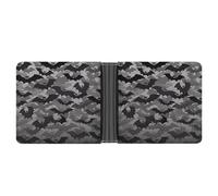 AQRJLPM Halloween Bats Grey Wallet with Money Clip Leather Bifold Wallet Slim Credit Card Holder Gift for Men