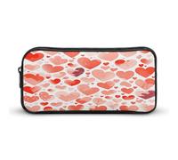 AQRJLPM Hand Drawn Heart Pencil Pouch Big Capacity Simple Marker Pouch Portable Aesthetic Zipper Pencil Case