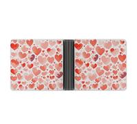 AQRJLPM Hand Drawn Heart Wallet with Money Clip Leather Bifold Wallet Slim Credit Card Holder Gift for Men