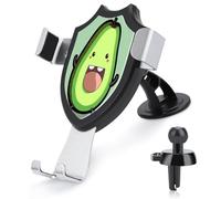 AQRJLPM Happy Cow Fruit Phone Holder Car Hands-Free Mount Holders for Dashboard Windshield Vent Metal Hook Clip Cell Phone Mount for All Smartphones & Car Models