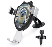 AQRJLPM Harp Seal Painting Phone Holder Car Hands-Free Mount Holders for Dashboard Windshield Vent Metal Hook Clip Cell Phone Mount for All Smartphones & Car Models