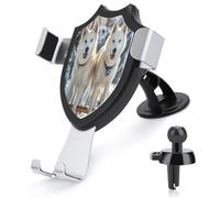 AQRJLPM Husky Dogs Phone Holder Car Hands-Free Mount Holders for Dashboard Windshield Vent Metal Hook Clip Cell Phone Mount for All Smartphones & Car Models