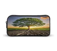 AQRJLPM Inspirational Tree Pencil Pouch Big Capacity Simple Marker Pouch Portable Aesthetic Zipper Pencil Case