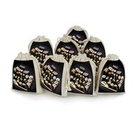 AQRJLPM Japanese Sushi Black Drawstring Pouches Reusable Burlap Soft Sachet Bag Multipurpose Cotton Small Jewelry Pouch for Party Wedding Storage Home Supplies (8 Pcs)